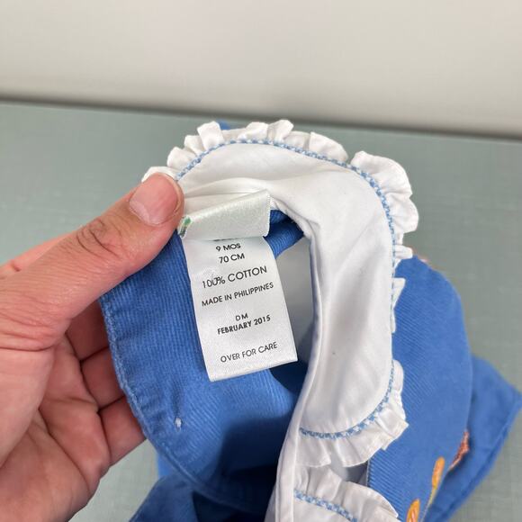 ZU Petit Ami Giraffe Applique Corduroy Jumpsuit 9 Months NWT - Picture 7 of 8